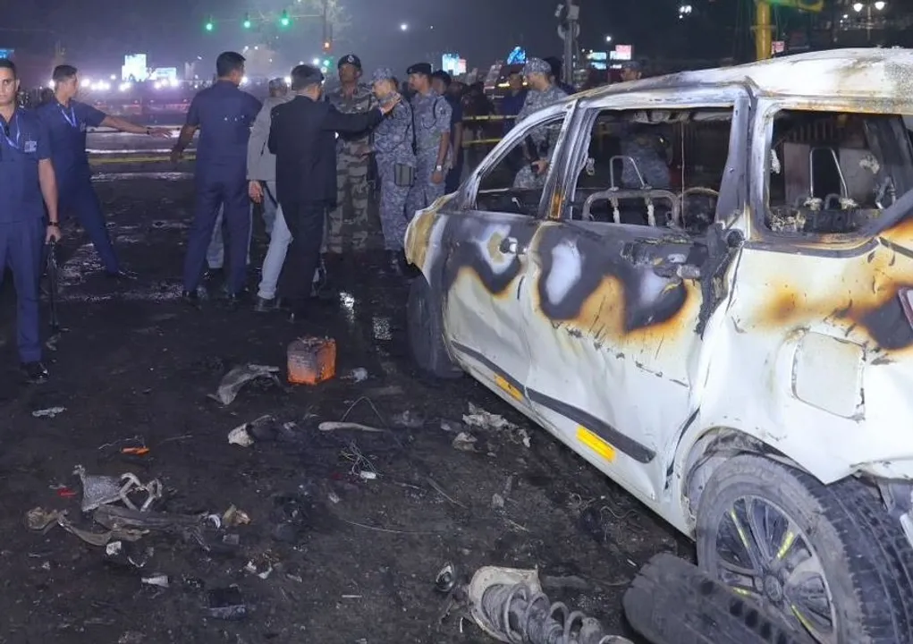  The site of explosion in Delhi on November 10, 2025. 