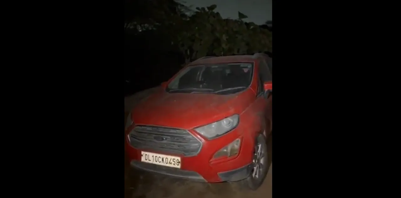 The Ford EcoSport car found in Haryana on Wednesday. 