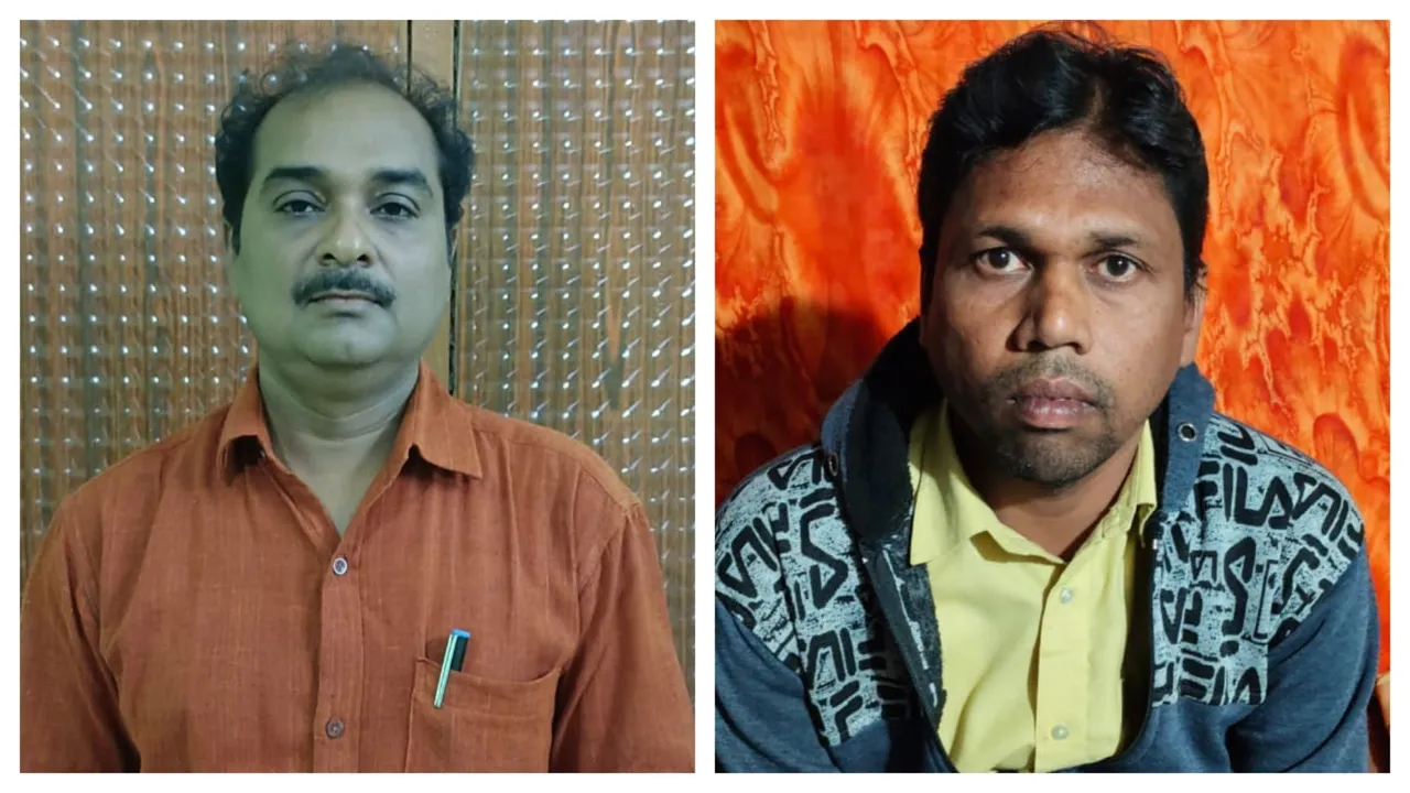  The accused duo in Vigilance custody. 