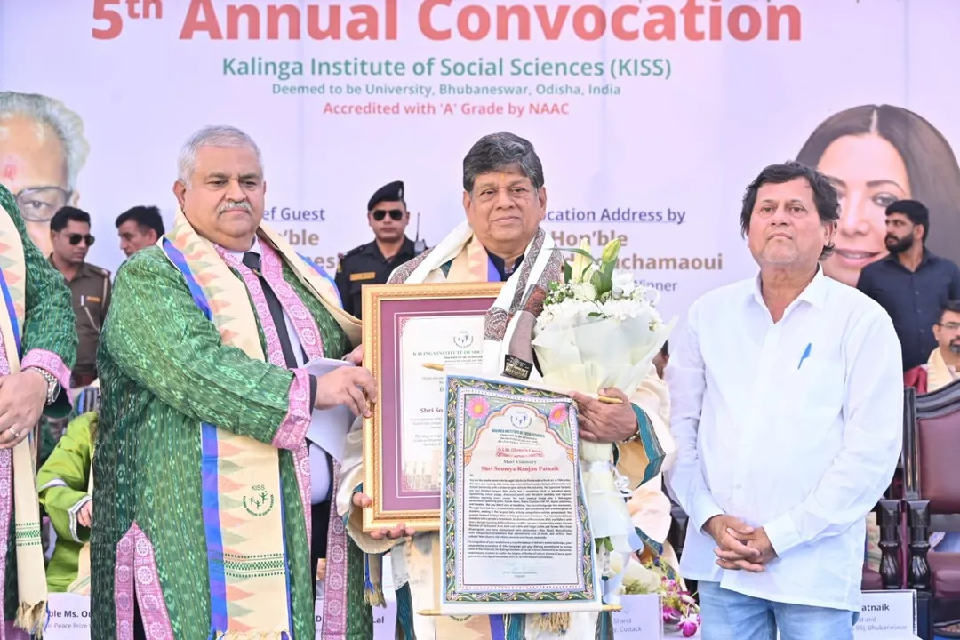  ‘Sambad’ founder Soumya Ranjan Patnaik being conferred honorary Doctorate degree 