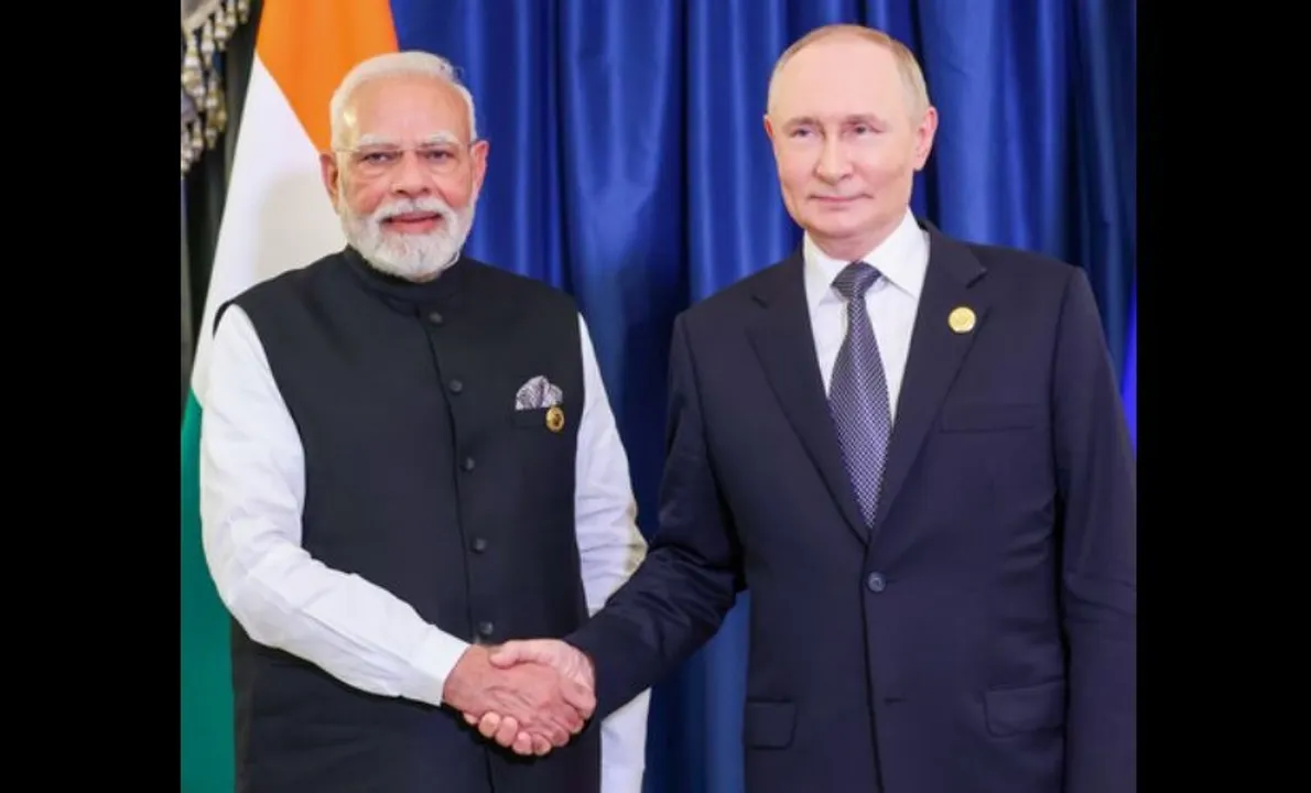  Narendra Modi and Vladimir Putin 
