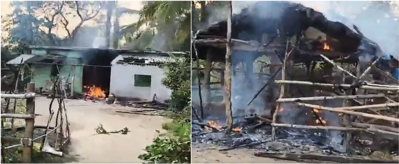  Locals set over 50 houses on fire in Odisha's Malkangiri over woman's murder