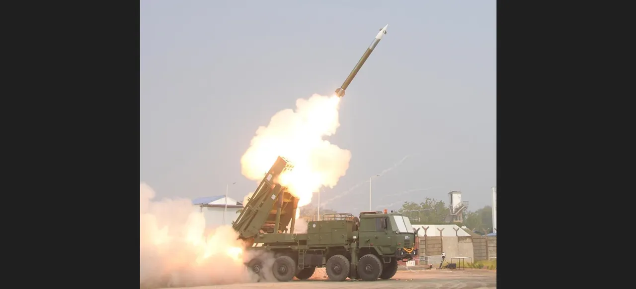  Pinaka Long Range Guided Rocket.  