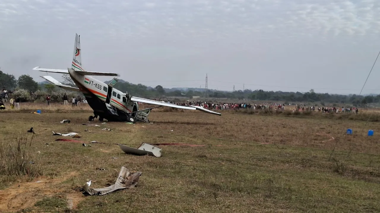  9-seater plane crash-lands in farmland in Rourkela; six injured