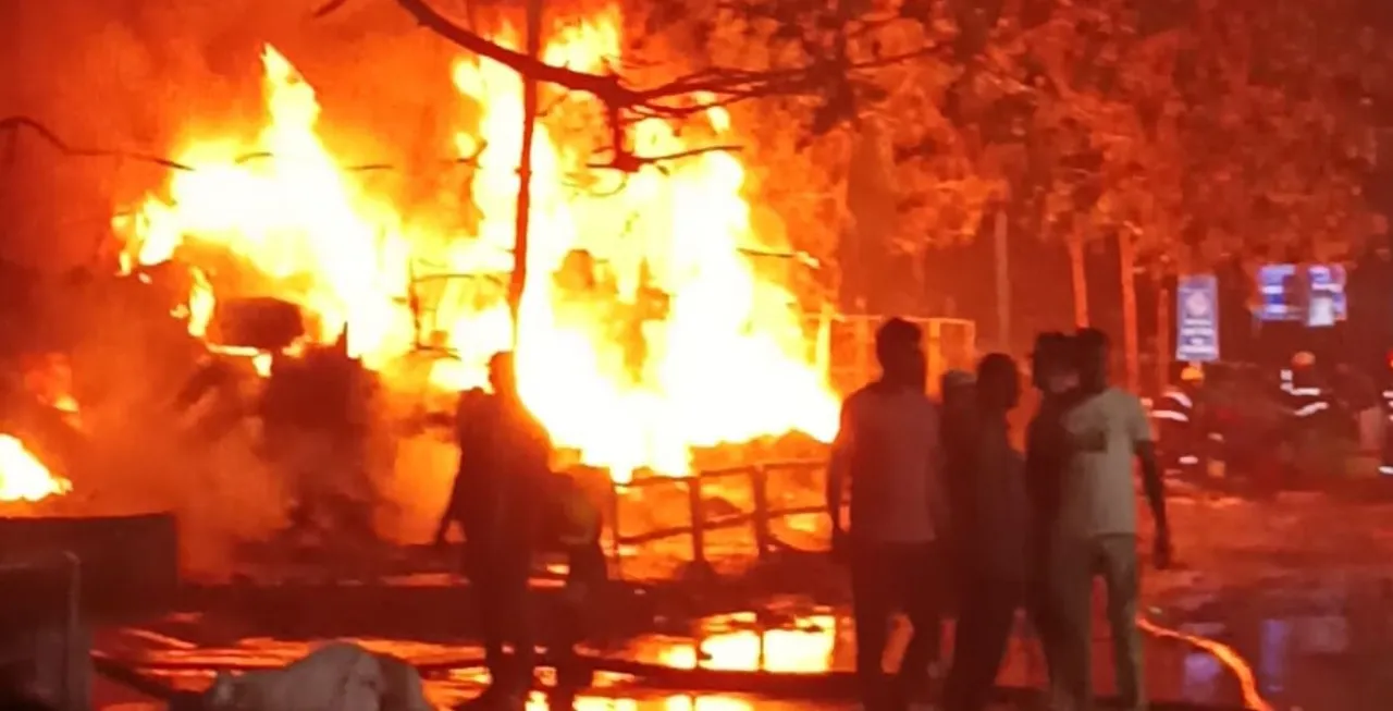  Major Fire Breaks Out at Bhubaneswar Unit-I Market, Properties Worth Crores Destroyed
