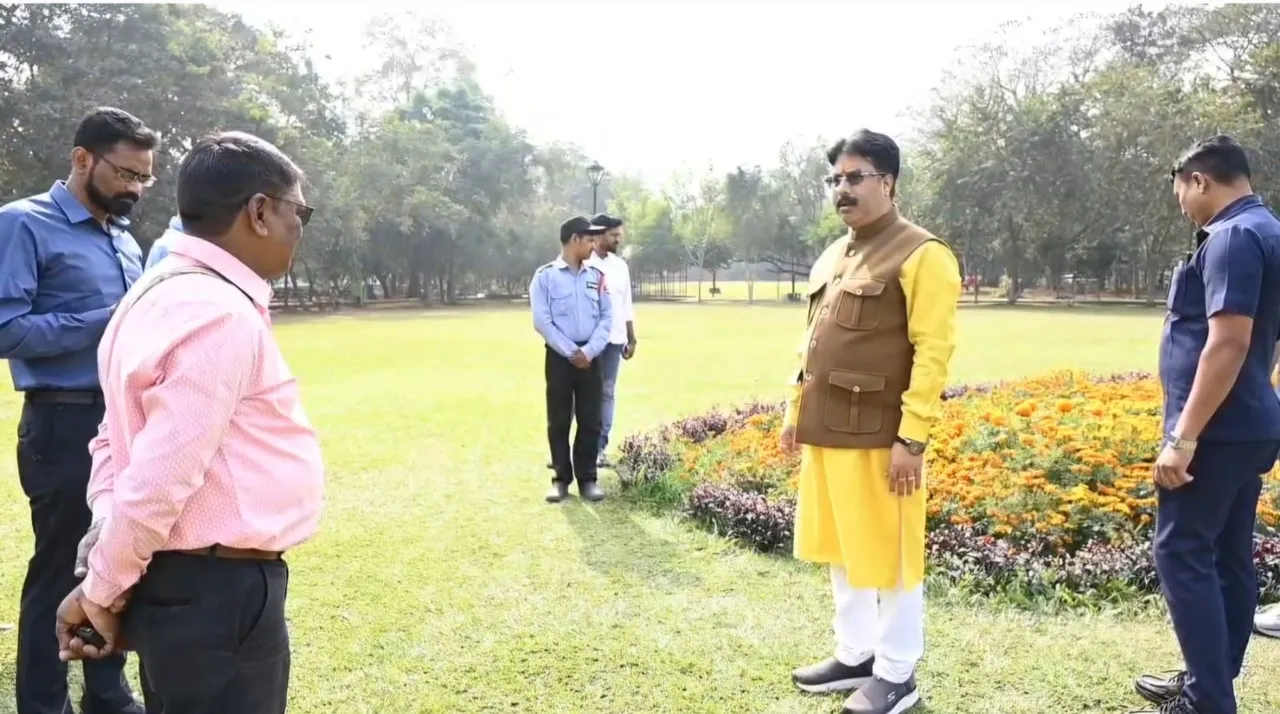  Housing and Urban Development (H&UD) Minister Krushna Chandra Mahapatra at IG Park.  