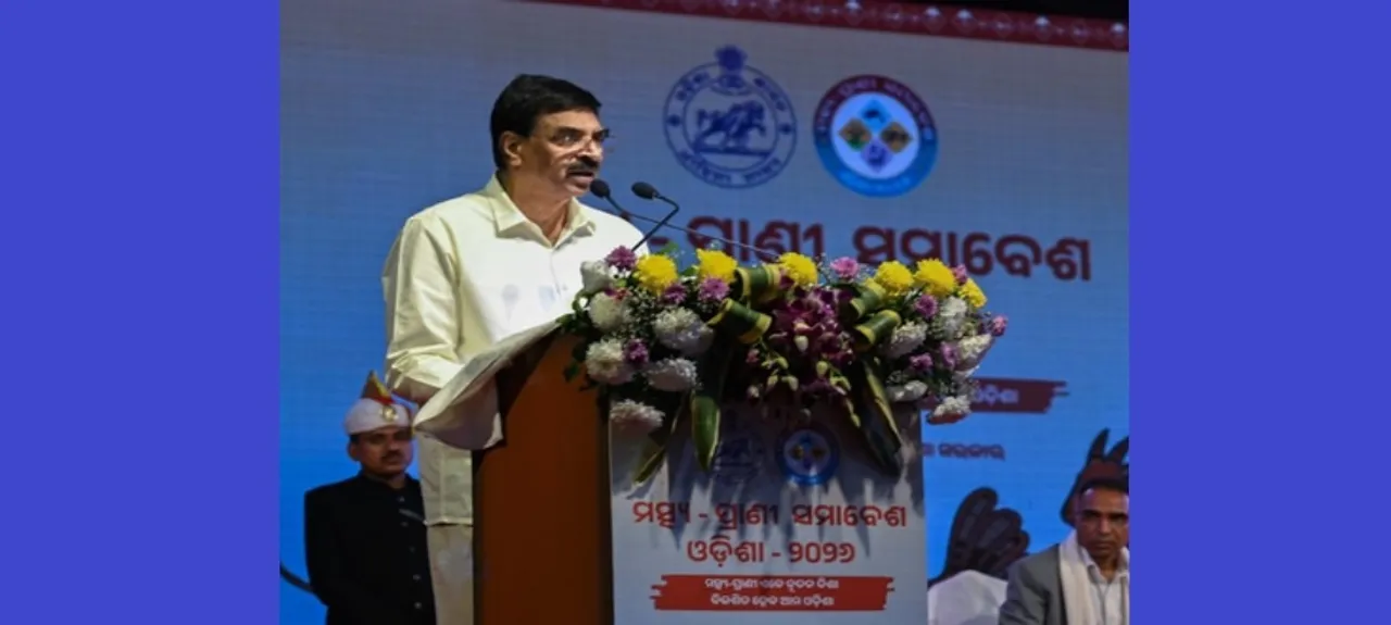  Odisha Governor Hari Babu Kambhampati speaking at the closing ceremony of the State-level Fisheries and Animal Resources Development Fair, Matsya-Pranee Samavesh Odisha-2026, held at Janata Maidan, Bhubaneswar 