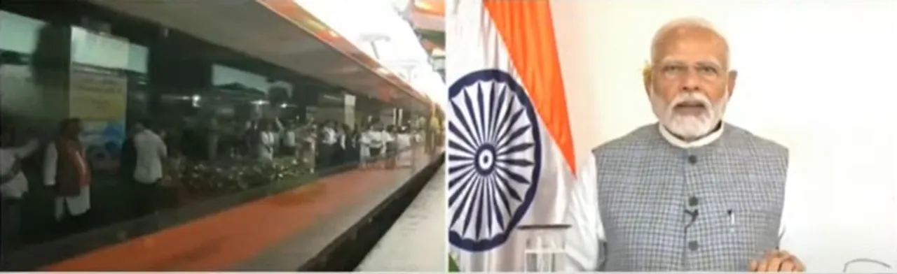  PM Modi flags off two new Vande Bharat trains for Odisha