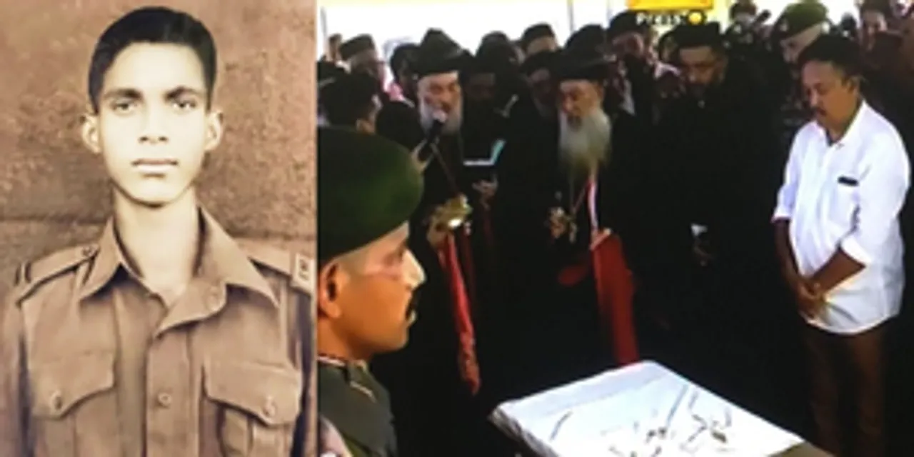  Thousands turn up to bid goodbye to Kerala soldier who died 56 years ago