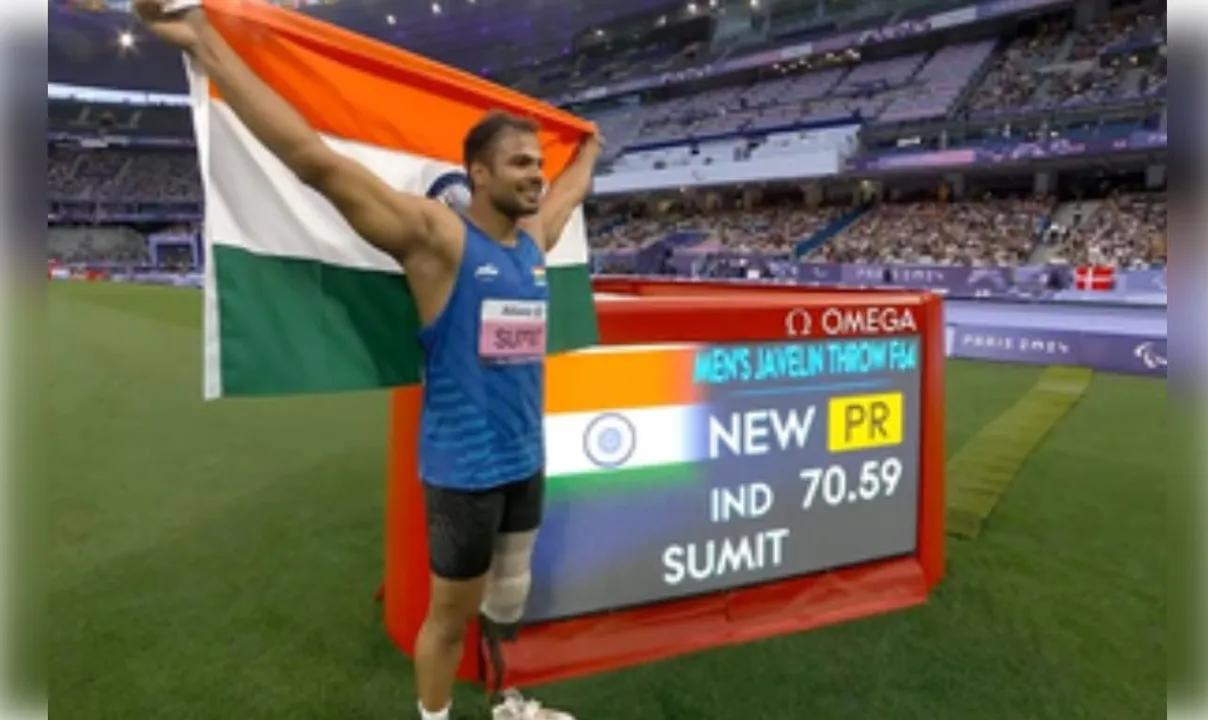 Paris Paralympics: Javelin thrower Sumit Antil wins historic gold medal with record effort