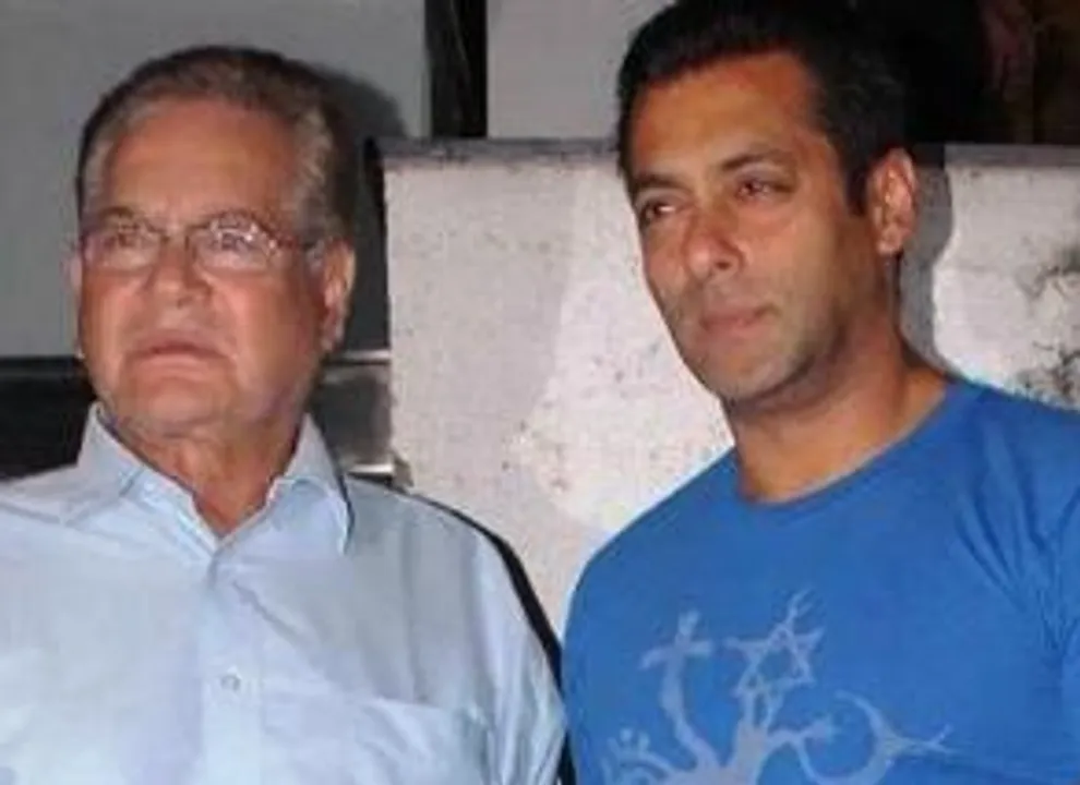 Salman with papa Salim Khan 