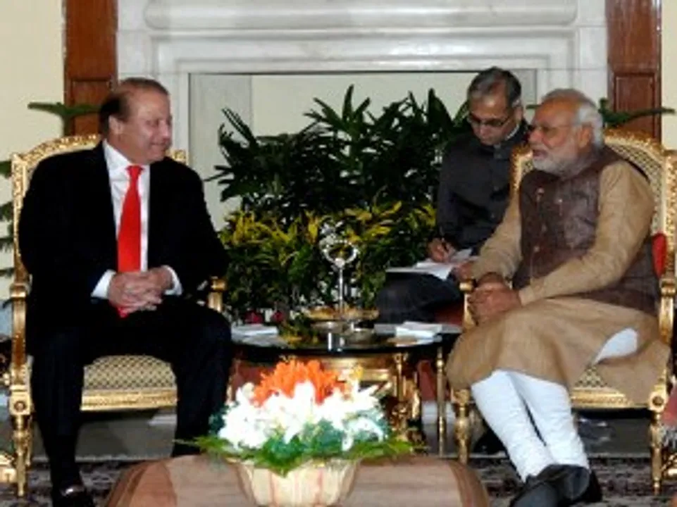  Modi with Sharif  (PIB) 