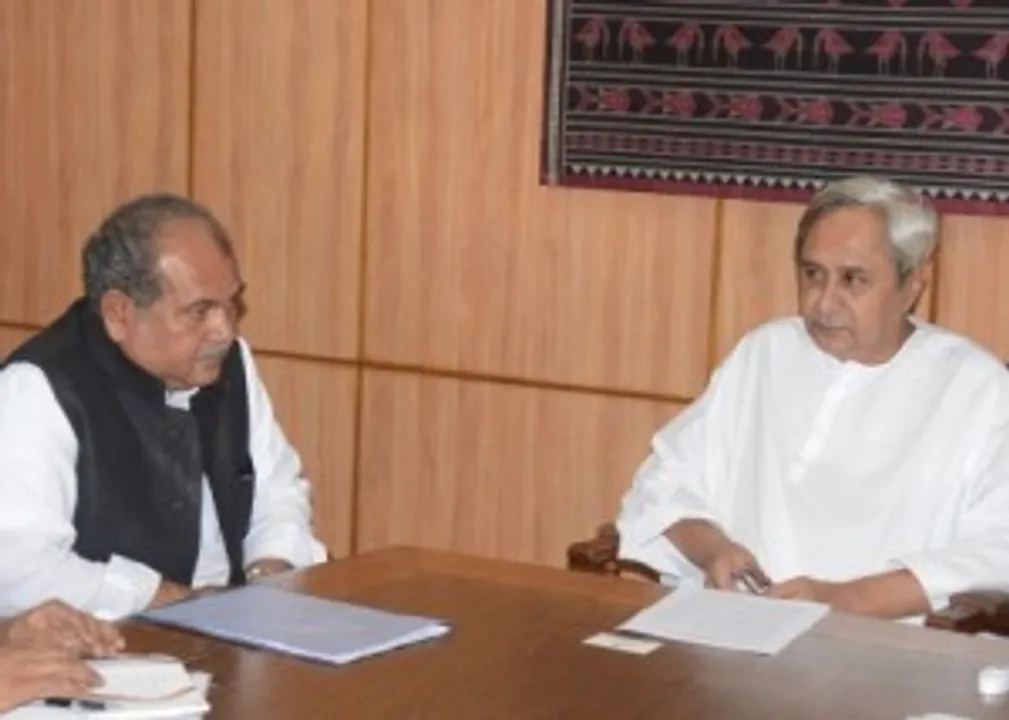  File Pic: Union minister Tomar with Odisha Chief Minister Naveen Patnaik 