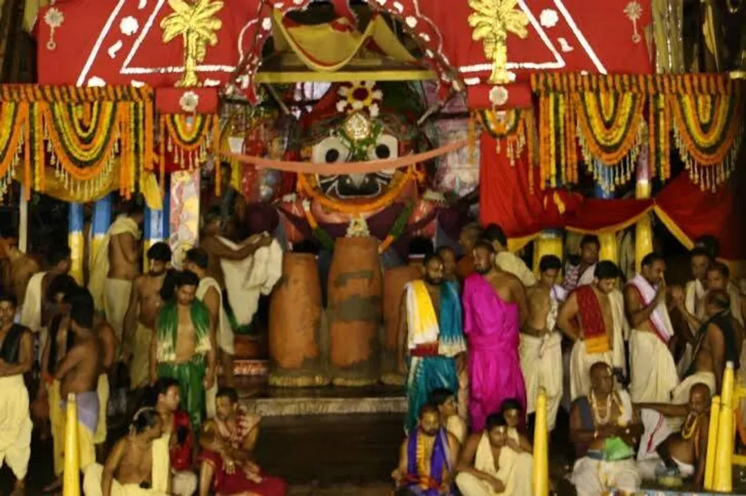  Lakhs witness Adhara Pana ritual of Lord Jagannath in Odisha’s Puri
