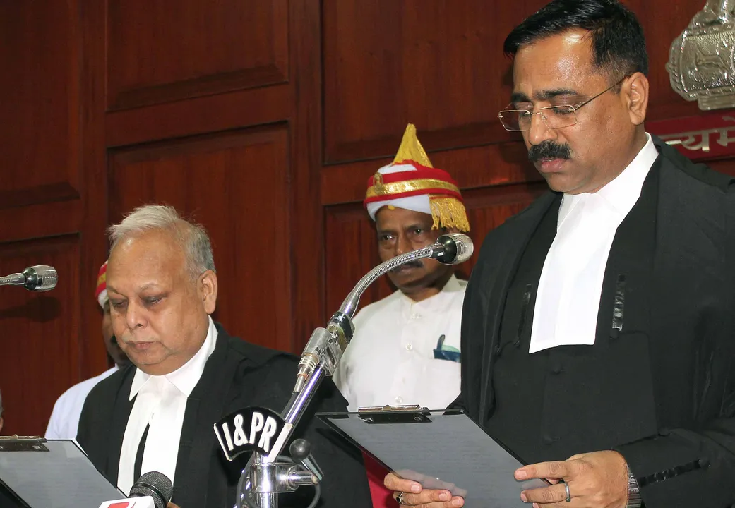  File Pic of Justice SN Prasad while taking oath as additional judge of High Court.  