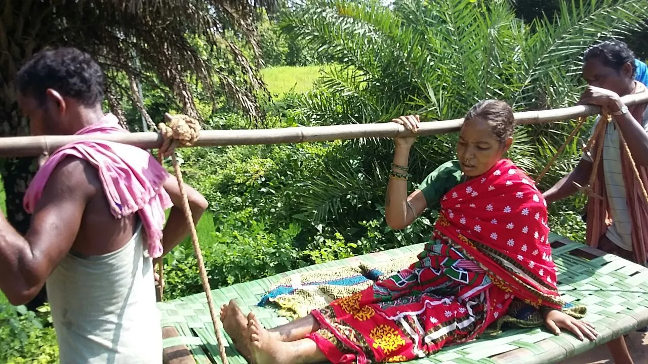  Odisha woman carried on cot dies after delivering stillborn child
