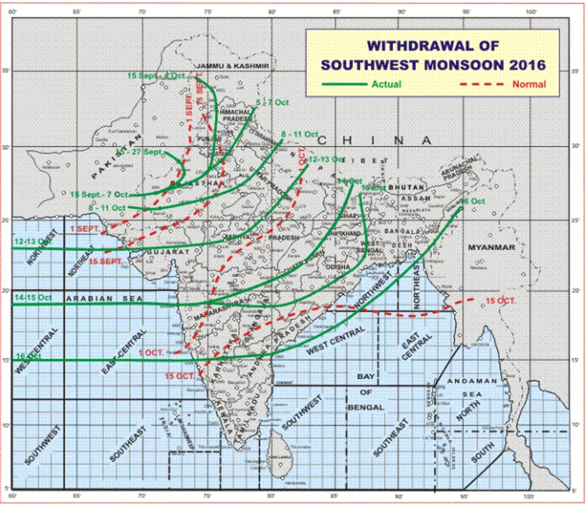  Withdrawal of southwest monsoon-2016. 