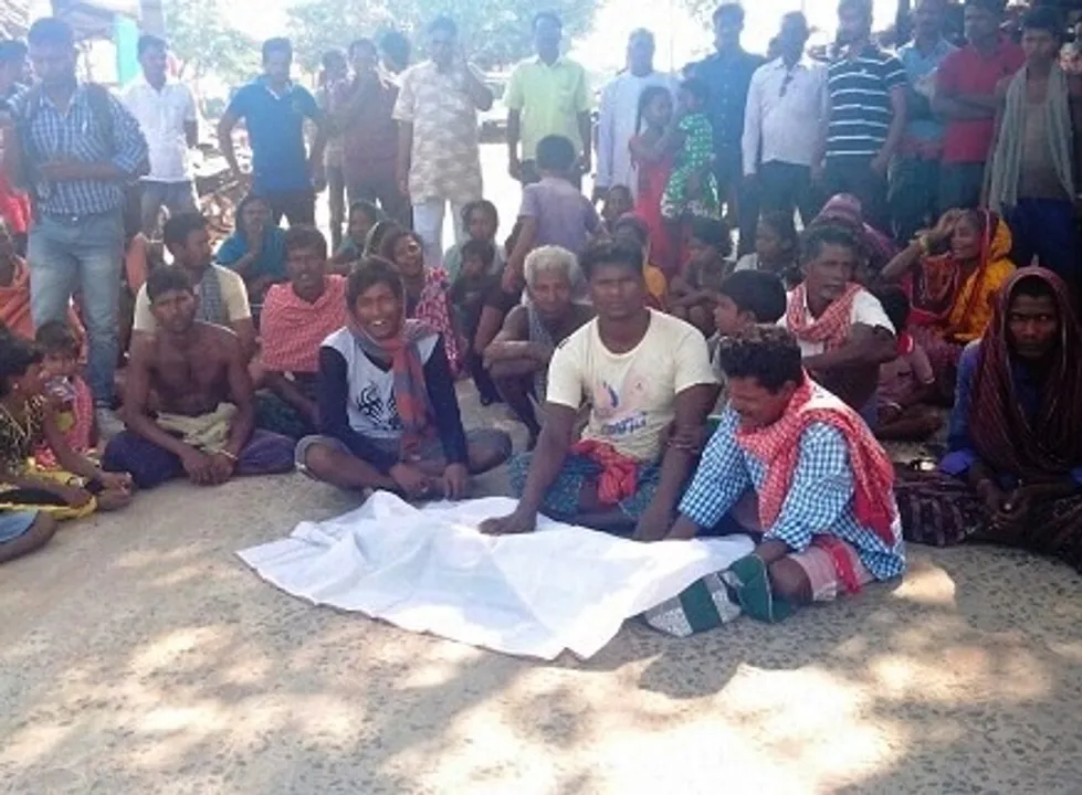  Locals block road in protest. (File Pic) 