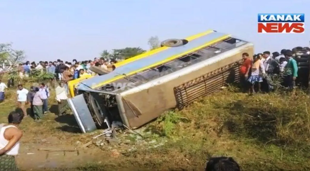  2 killed, 20 injured as bus falls into gorge in Odisha's Kendrapara
