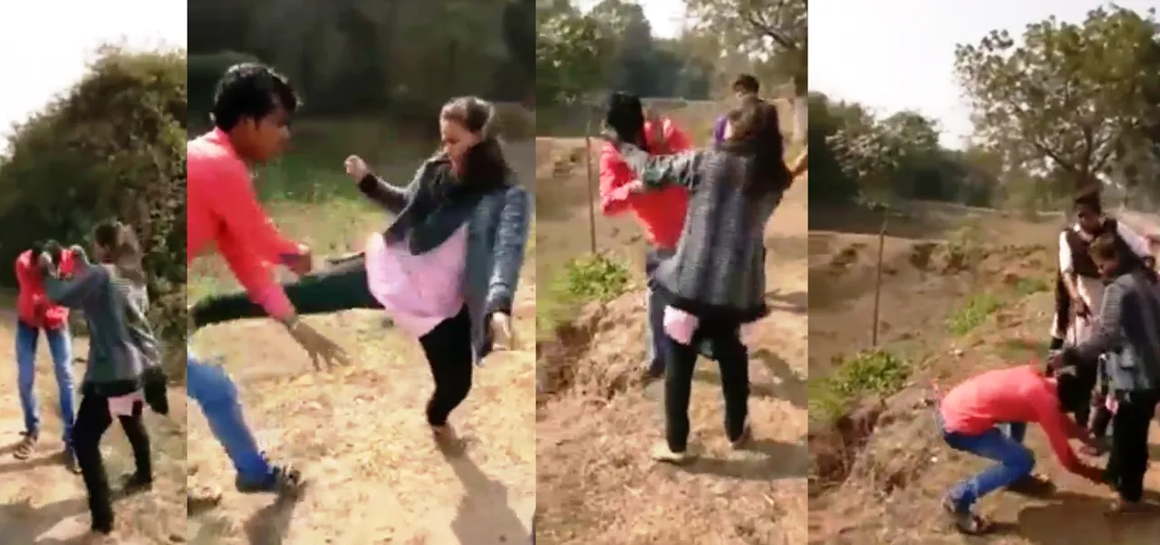  One more Odisha girl punishes eve-teaser in public