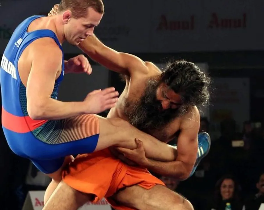  Baba Ramdev dazzles in promotional PWL bout