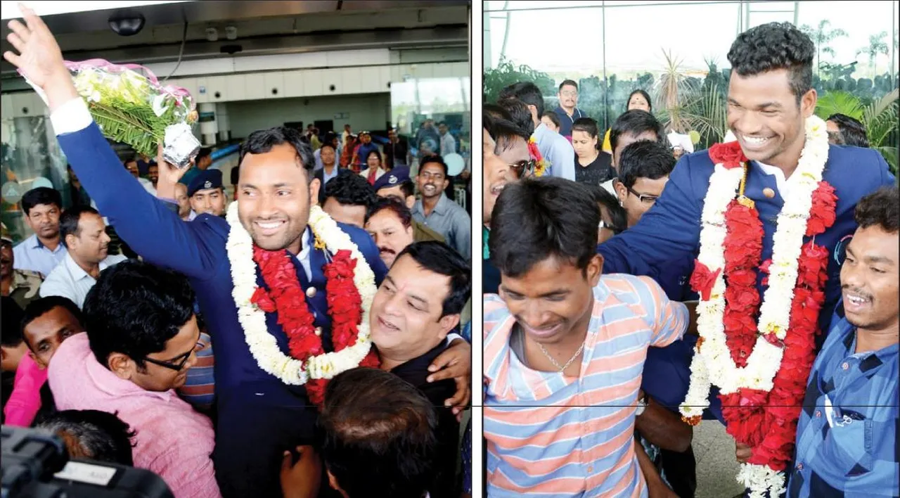  Odia cricketers in T20 Blind WC get warm welcome in Odisha capital