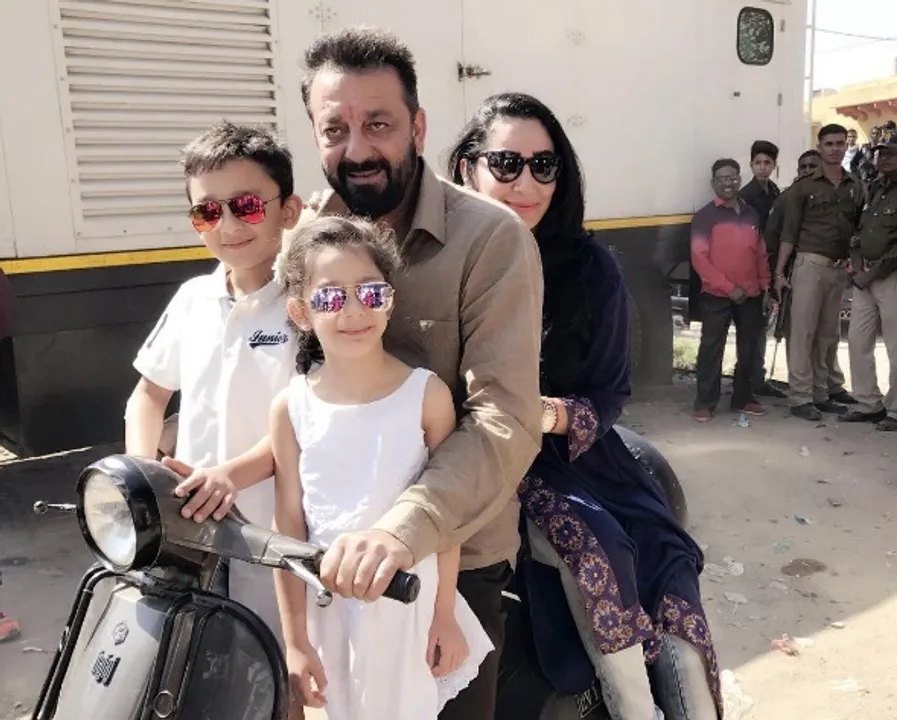  Sanjay Dutt takes scooter ride with family in Agra