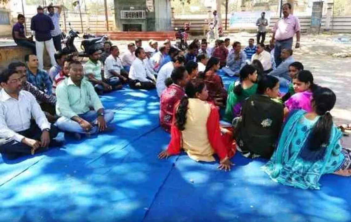  Ministerial staff's sit in dharna.  