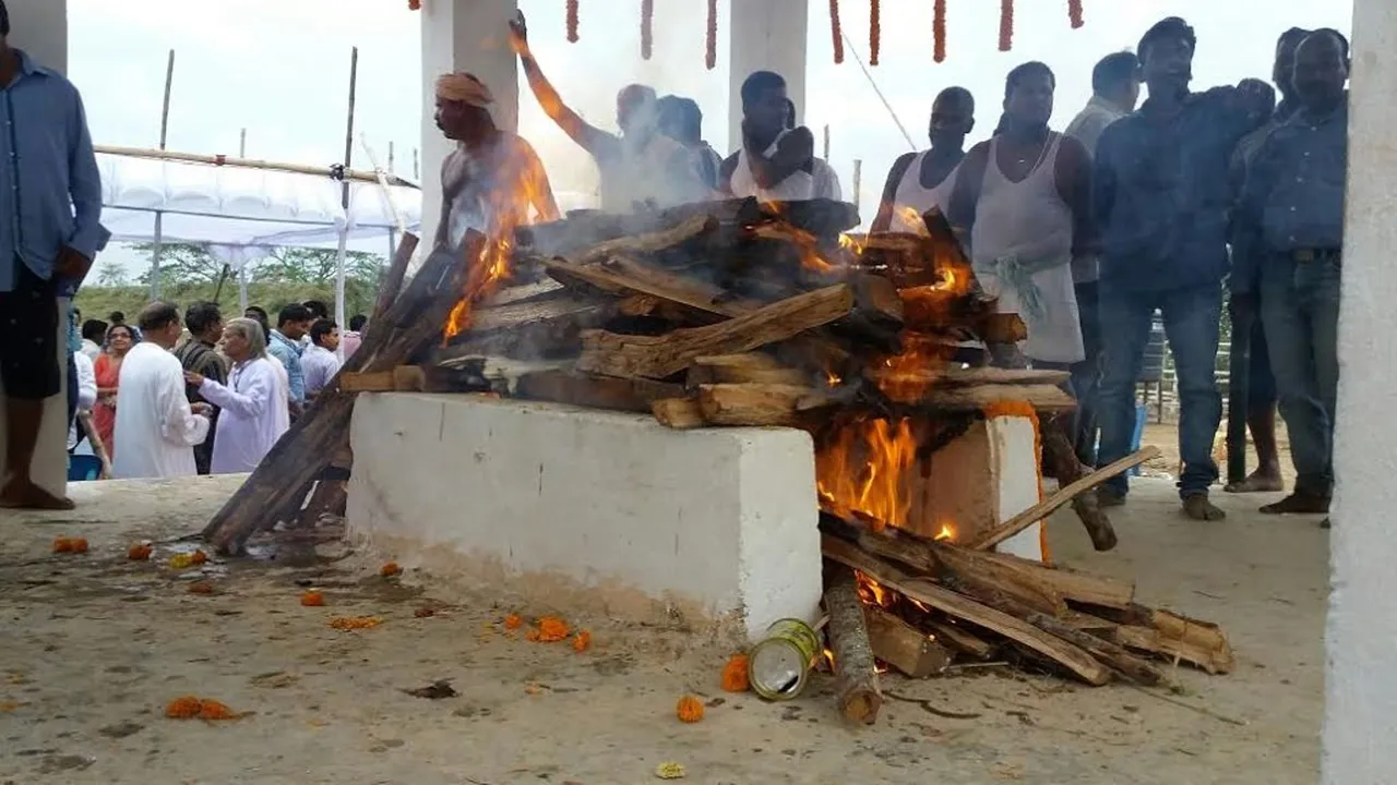  Rabi Ray consigned to flames at his native village in Odisha