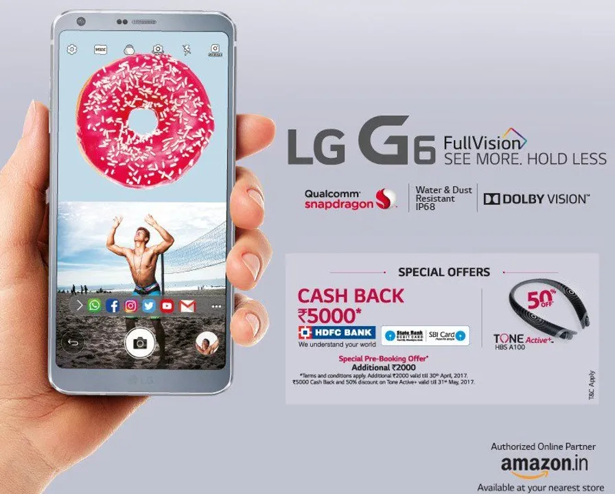  LG G6 with 18:9 screen aspect ratio and 4 GB RAM launched in India