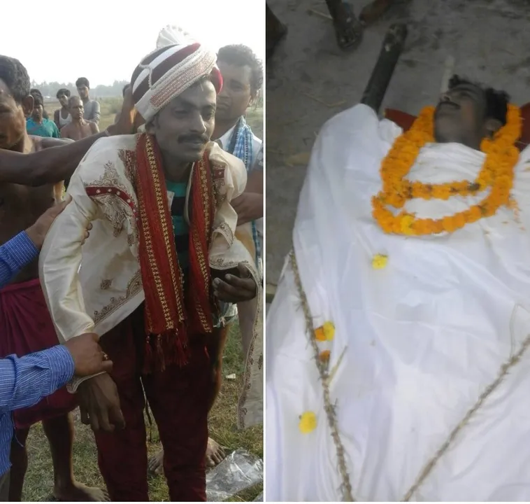  Odisha man dressed as a groom consigned to flames