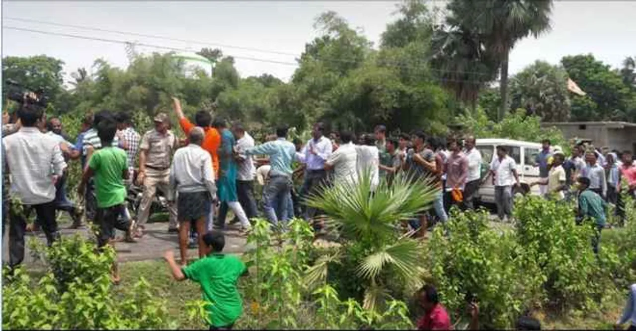  Stones, eggs pelted at MP Baijayant Panda during project inauguration