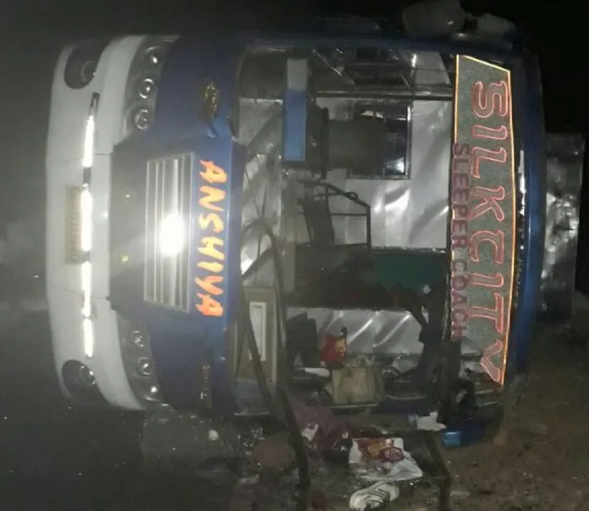  Bus overturns at ghat in Odisha; 15 injured, 2 critical