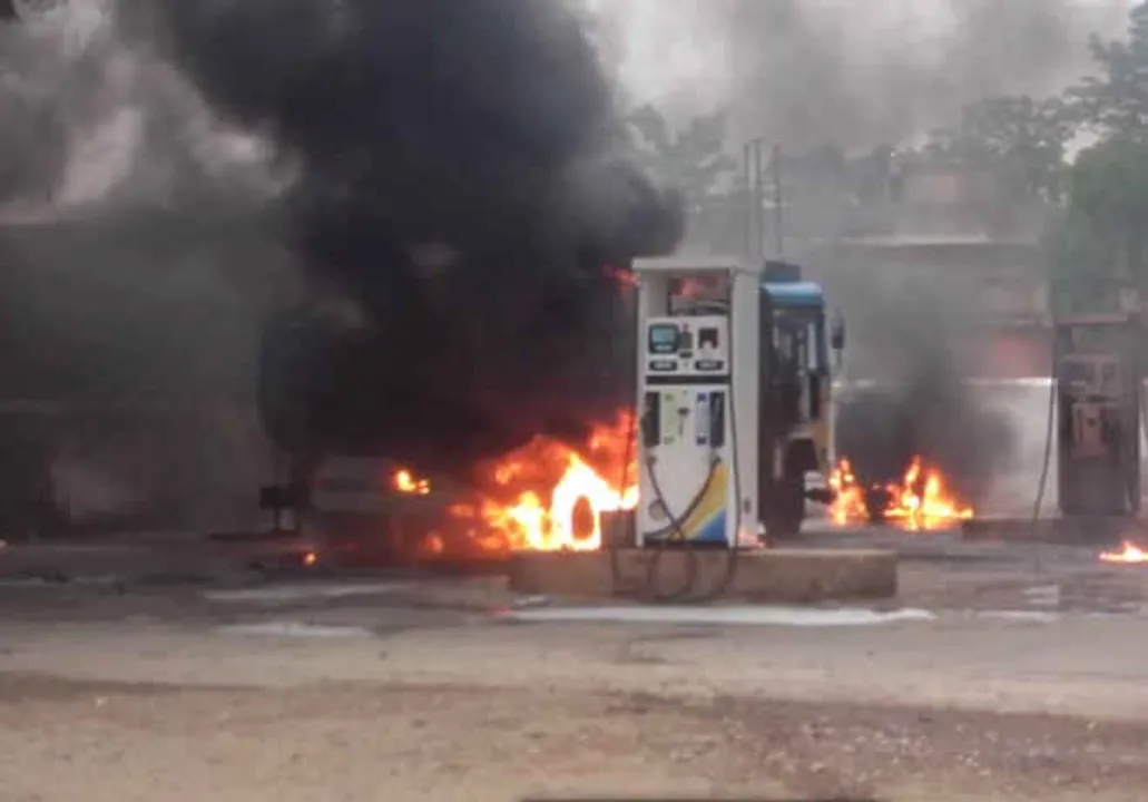  Fire in petrol pump triggers panic in Odisha's Sundargarh district