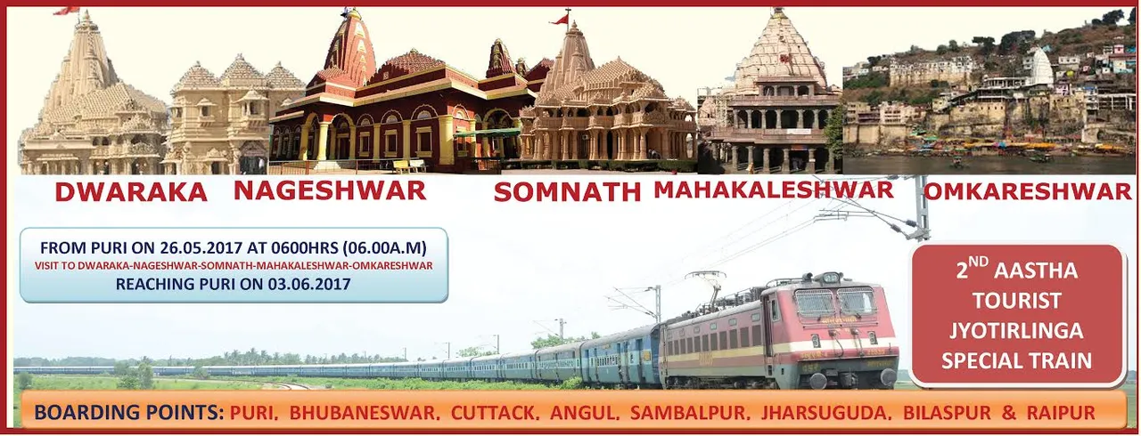 Jyotirlinga Special Aastha train from Odisha’s Puri on May 26