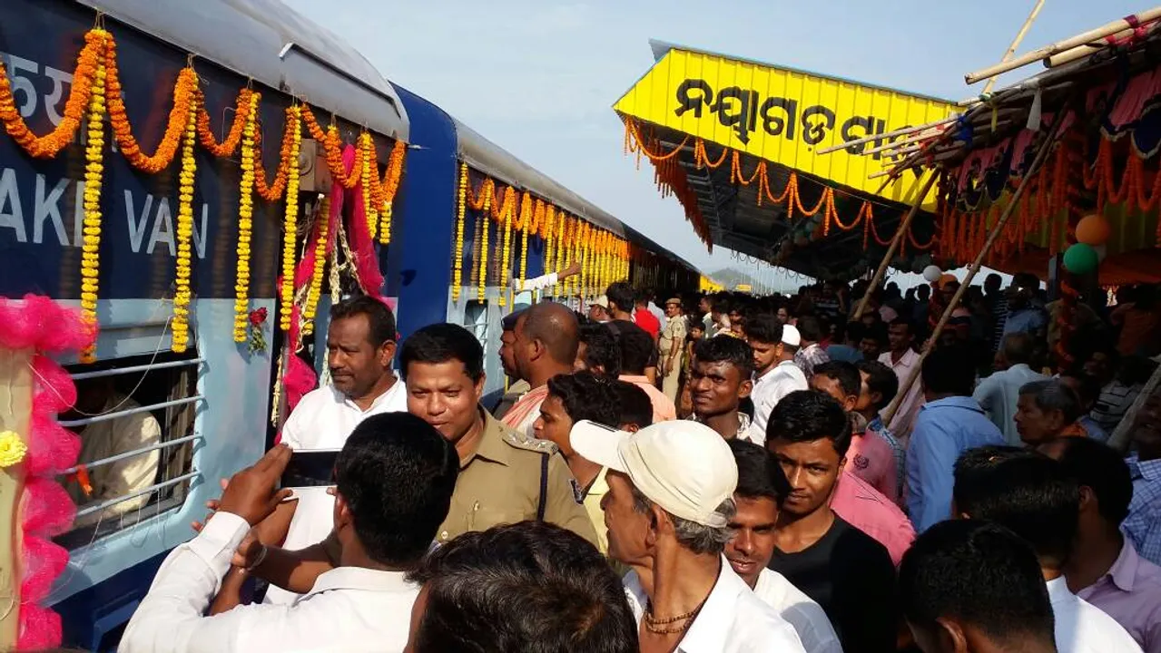  Long wait over: Train chugs into Odisha's Nayagarh