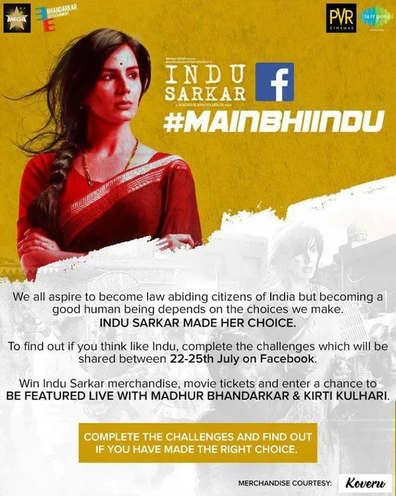  Pic. Courtesy:
twitter.com/InduSarkarMovie 