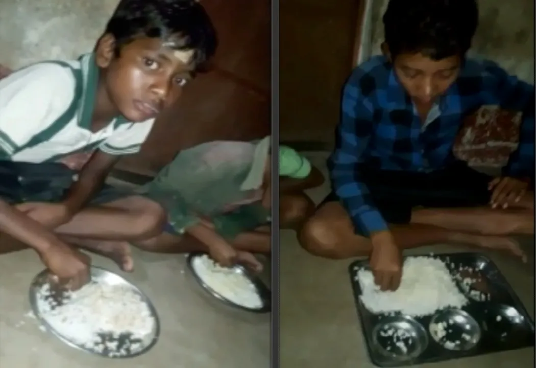  Rice & salt served to students at residential school in Odisha's Malkangiri