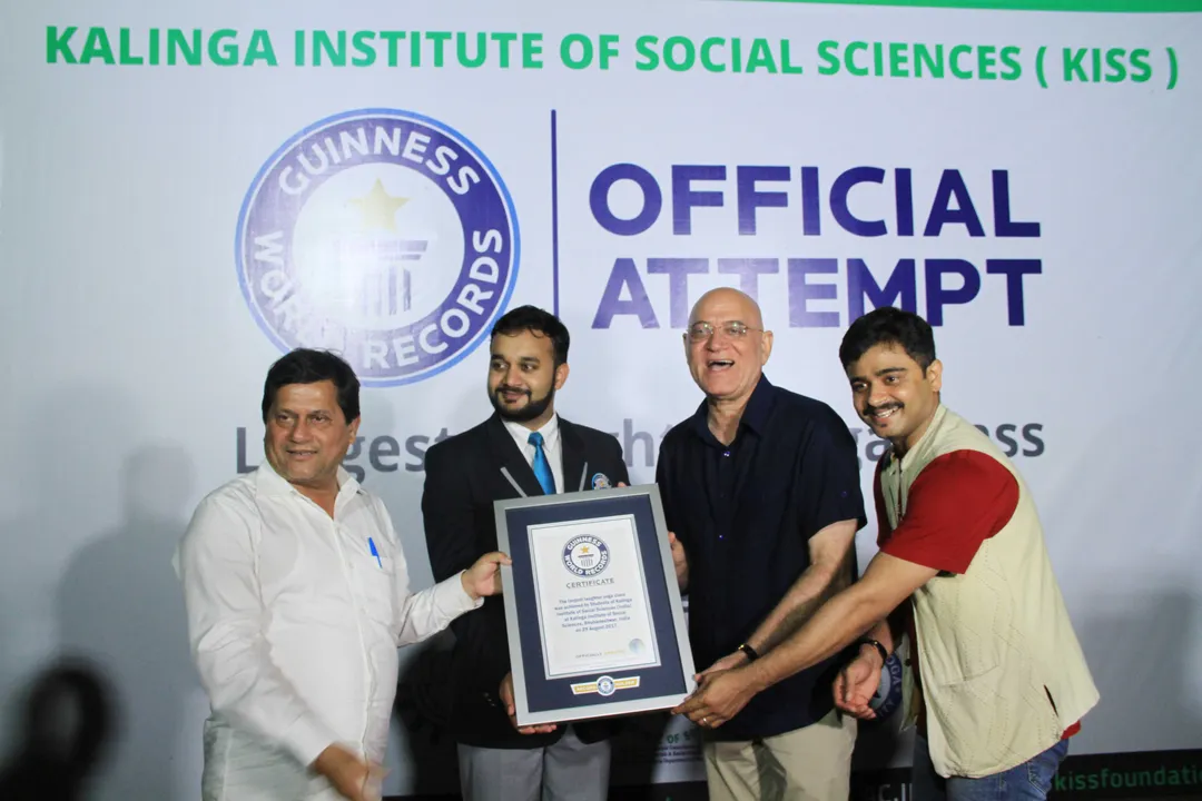  KISS students set Guinness record for laughter yoga