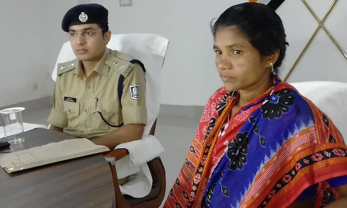  Woman Maoist surrenders before police in Odisha's Malkangiri