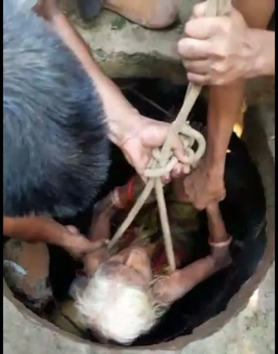  A night inside manhole: Elderly woman rescued after 10 hrs in Odisha capital