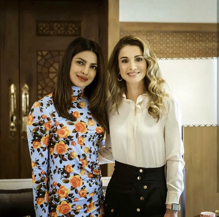  Priyanka honoured to meet Queen Rania of Jordan