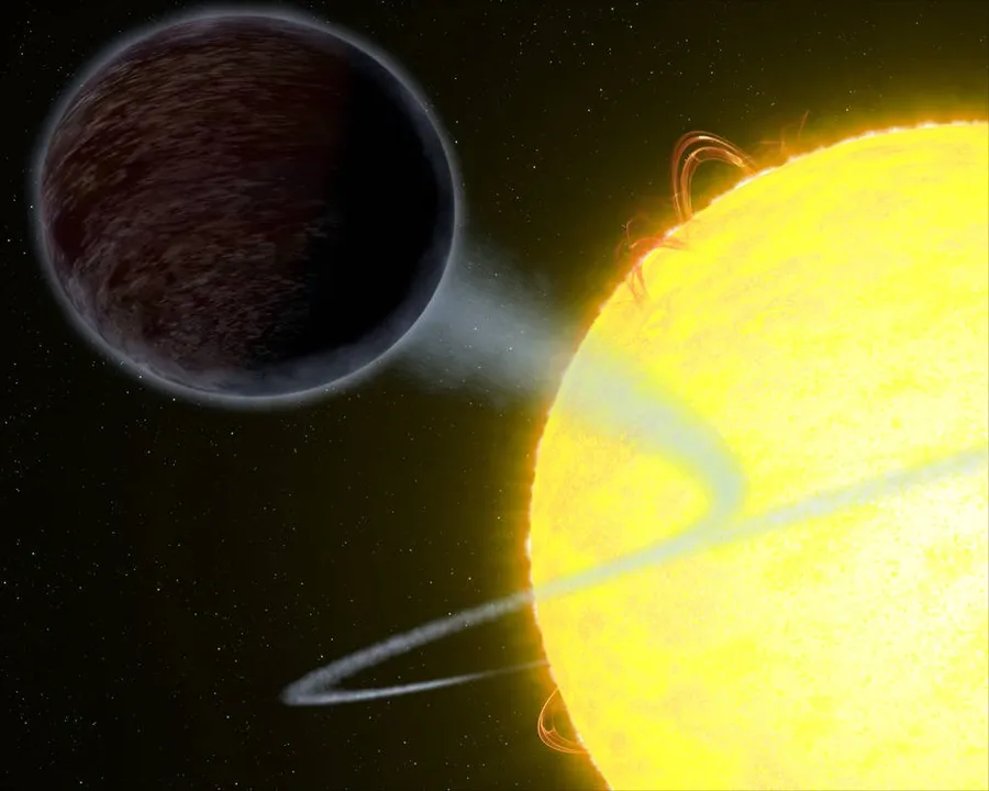 Hubble spots blistering pitch-black exoplanet