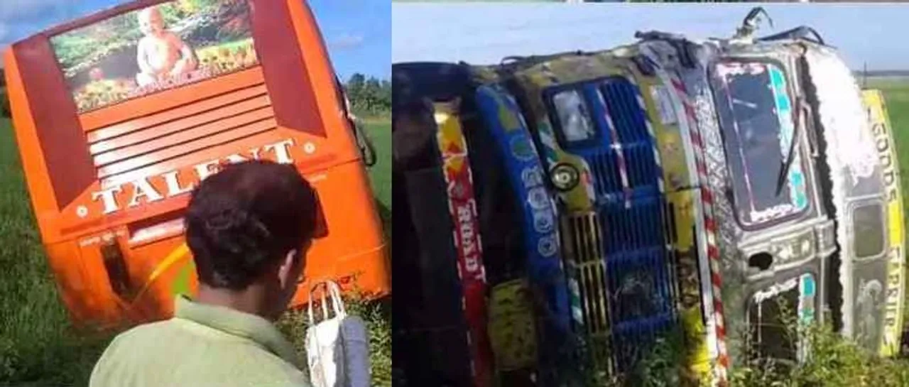  3 killed, 35 injured in bus-tanker collision in Odisha's Khordha