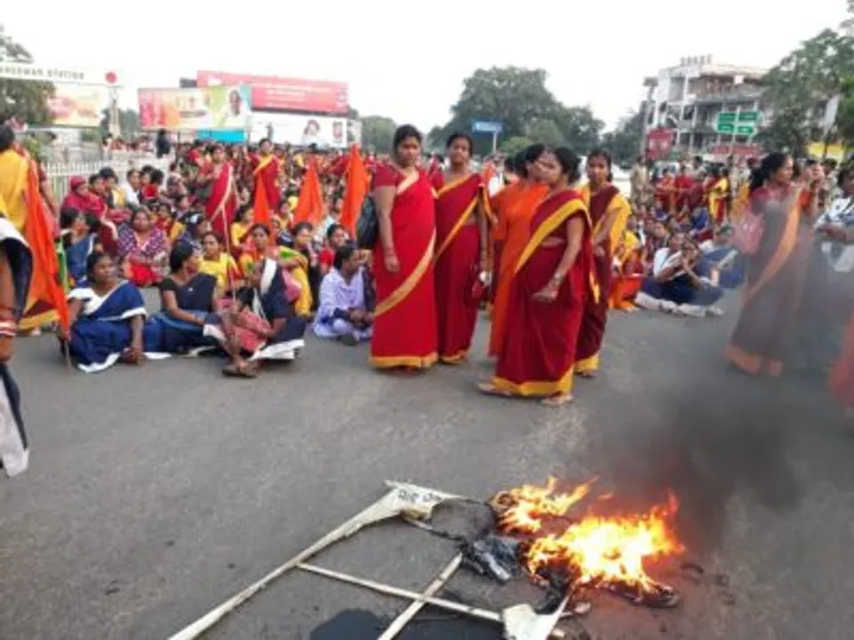  Anganwadi workers, BJP supporters protest Odisha Minister's remarks