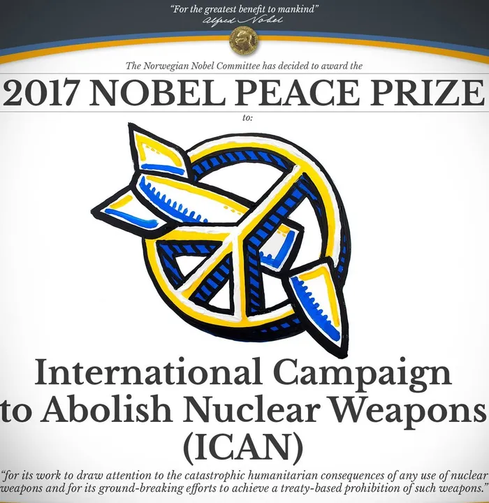  Nobel Peace Prize awarded to ICAN