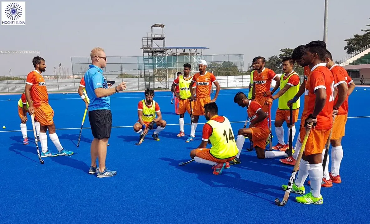  In Pics: Indian players sweat it out before Odisha men’s hockey league final