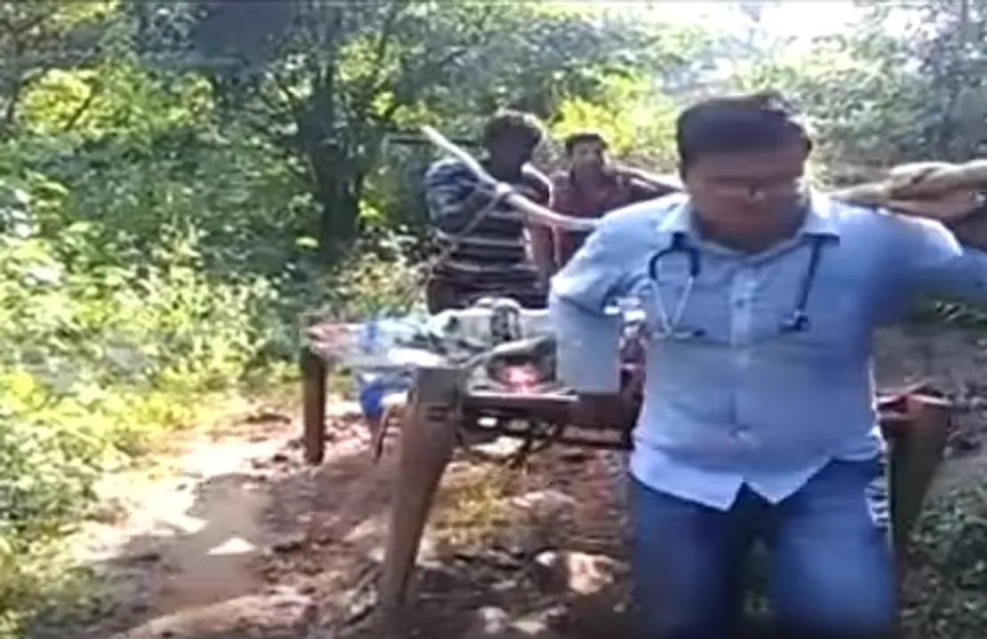  Video of Odisha doc carrying woman on cot will restore your faith on docs