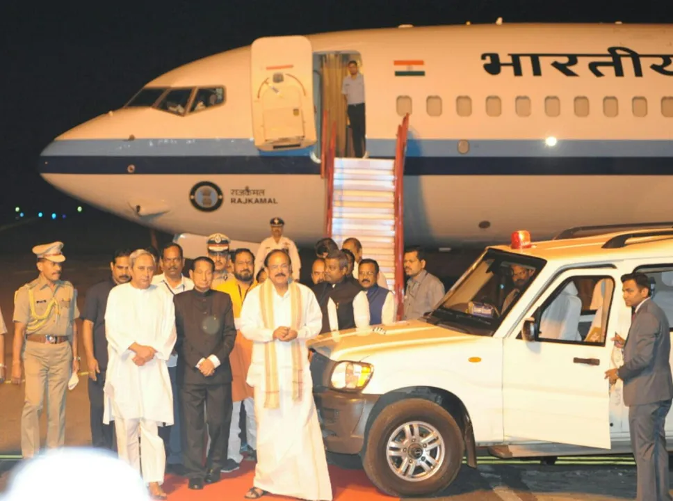 Vice President Venkaiah Naidu arrives in Odisha capital