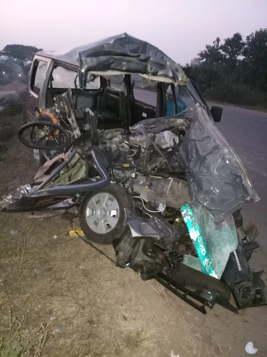  In Pics: 3 killed, 5 critical in car-truck collision in Odisha's Sambalpur